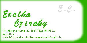 etelka cziraky business card